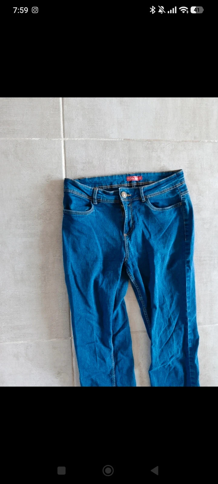 Jean Tissaia mujer T40 azul – Corte recto/slim – Stretch – photo 2